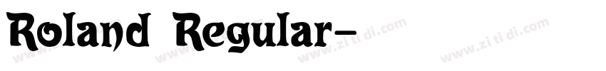 Roland Regular字体转换